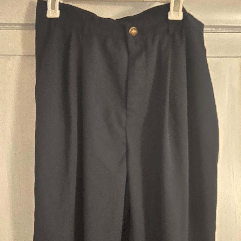 Blue Wide Leg Work Pants